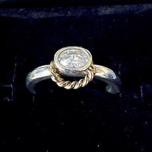 Pandora Gold and Silver Twisted Ring